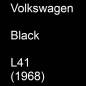 Preview: Volkswagen, Black, L41 (1968).